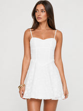 New Chapters Broderie Mini Dress in White