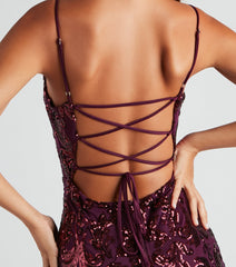Marie Cowl Neck Sequin Mini Dress
