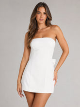 Pearls Please A-Line Bow Back Mini Dress