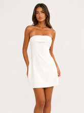 Serenelle Foldover Bust Mini Dress White