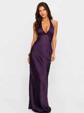 Odyssa Halter Maxi Dress Purple