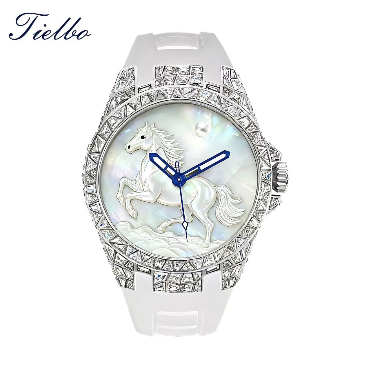 Women's Victory Horse Watch – 38mm, Automatic, Crystal Inlay T915L