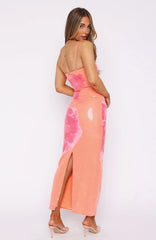 Telling Me Lies Sequin Maxi Dress – Tangerine Blossom
