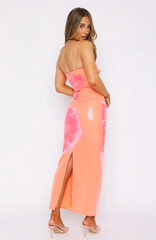 Telling Me Lies Sequin Maxi Dress – Tangerine Blossom