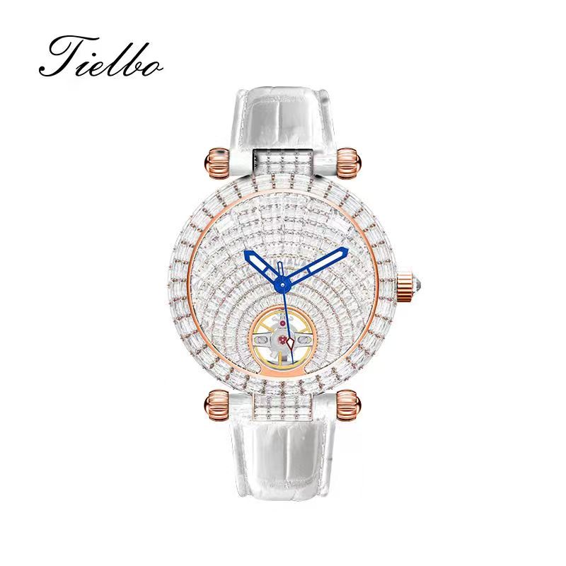 Women's Stellar Night Automatic Watch – 38mm, Full Crystal T856L