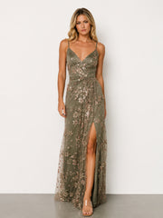 Marcia Sparkle Gown | Eucalyptus + Rose Gold