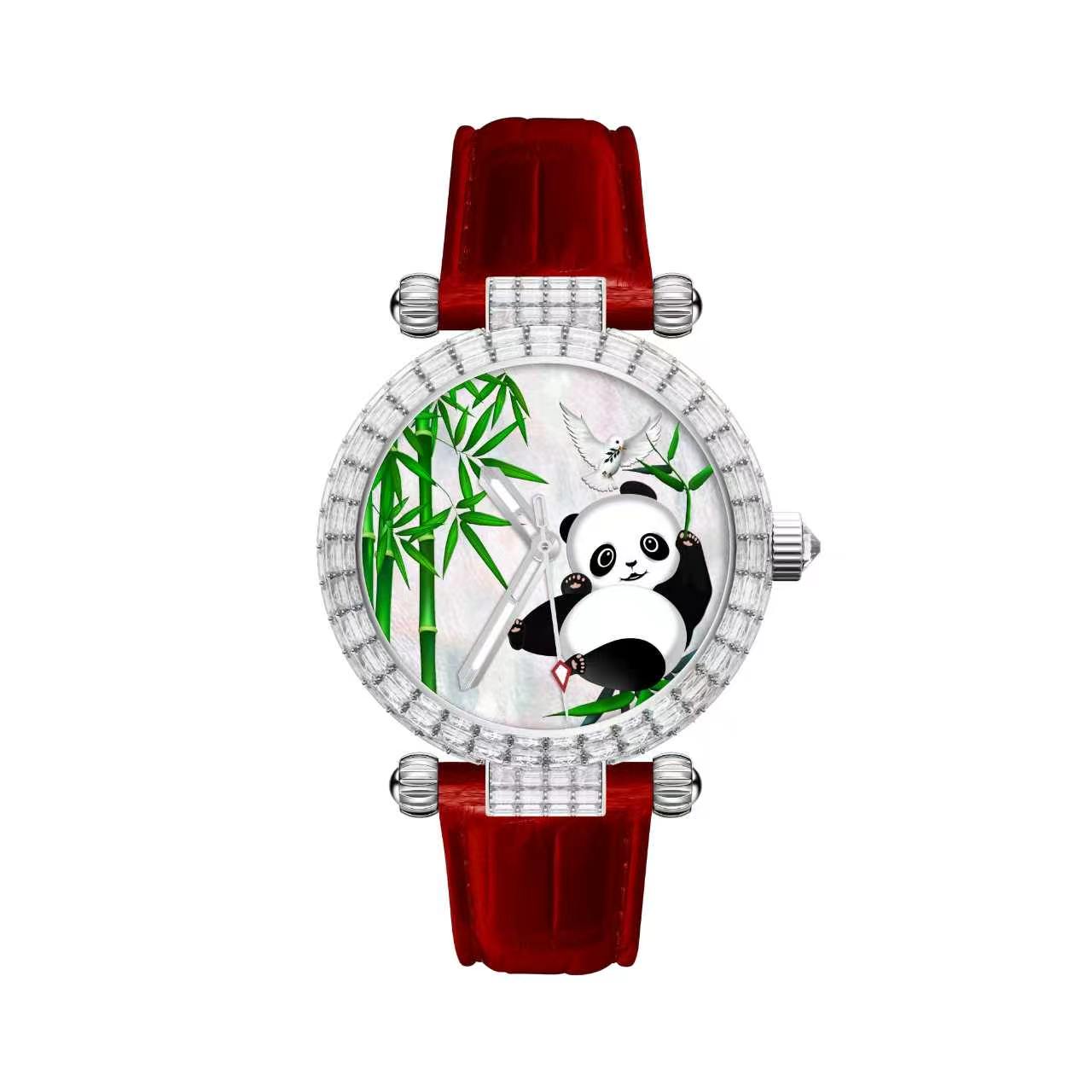 Women's Peace Panda Watch – Automatic, Shell Dial, 38mm T865L