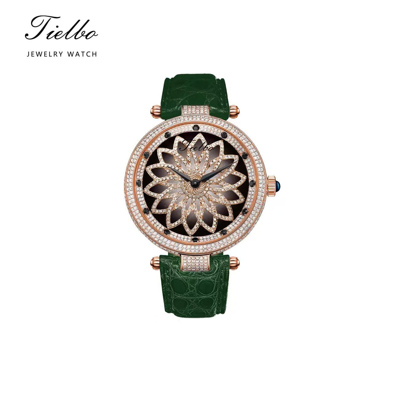Women's Bloom Watch – Rotating Dial, Iced-Out, 42mm T127L