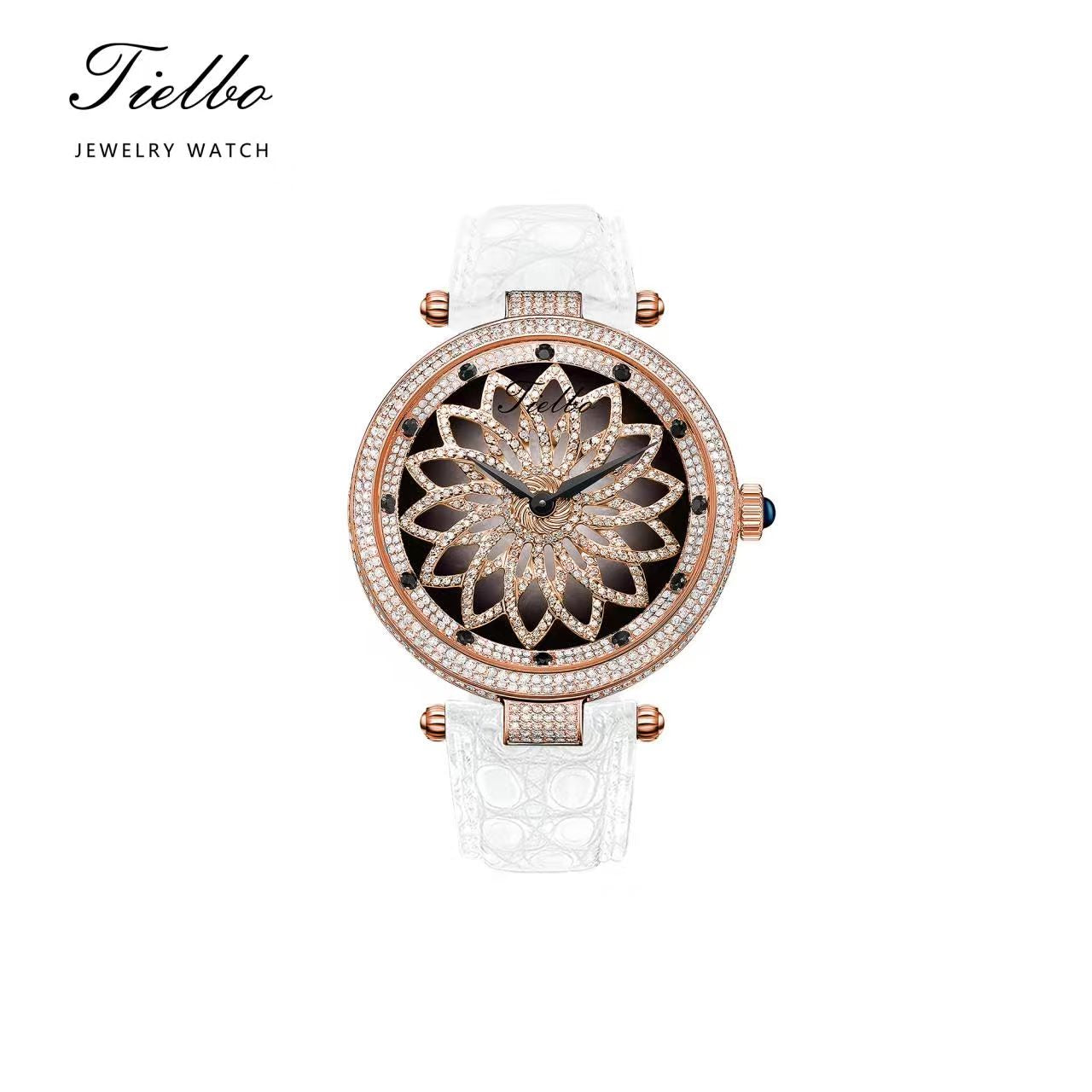 Women's Bloom Watch – Rotating Dial, Iced-Out, 42mm T127L